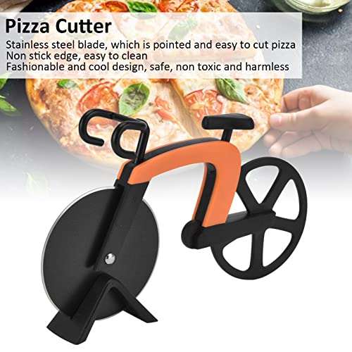 Pizza Cutting Tool, Pizza Roller, Bicycle Pizza Cutter Wheel Stainless Steel Bike Shape Pizza Knife Kitchen Pizza Cutting Tool(Orange) #TOP3
