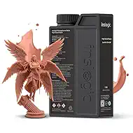 Inslogic 14K High Detail 3D Printer Resin, Smooth Matte Finish with Fine Detail for Miniatures, Low Shrinkage, No Cracking, 405nm UV-Curing Resin for LCD, DLP, SLA 3D Printing (Chestnut Red, 1kg）