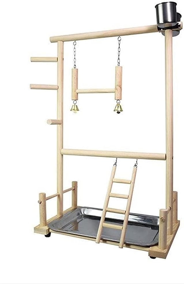 Bird Cage Parrot Stand Stainless Steel Large Live Bird Training Bird Stand Supplies Small Bird Pet Play Swing for Parakeets Finch Bird Flight Cage