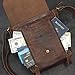Mou Meraki Genuine Leather Brown Crossbody Purse and Handbags - Crossover Bag Over the Shoulder