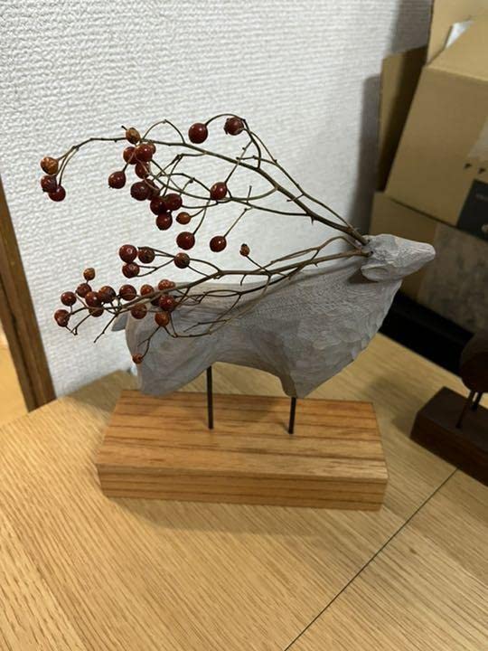 Amazon.co.jp: 苔むす木工 鹿 シカ 大 オブジェ kiyata : DIY