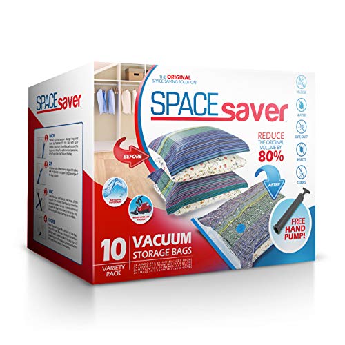 Spacesaver Premium Vacuum Storage Bags, Lifetime Replacement Guarantee, Works with Any Vacuum Cleaner