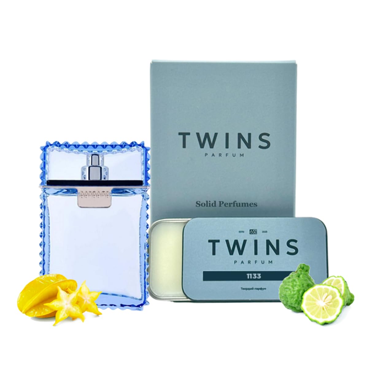 TWINS PARFUM No.1133 | Impression of Man Eau Fraiche | Men's Solid Perfume | 053.4 Oz / 15 gr