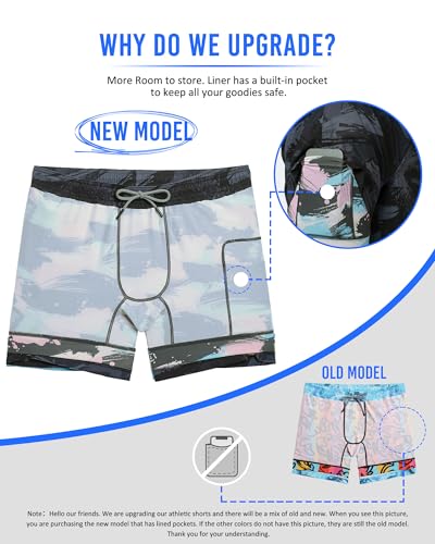 Image of maamgic Mens 5 inch Gym Running Shorts for Men 2 in 1 Quick Dry Workout Athletic Shorts