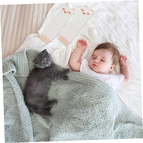 Healifty Thickened Cartoon Knee Pads Fox Design Slip Leg Warmers for Winter and Autumn Breathable Soft Socks with Elasticity Durable Protection for Crawling3