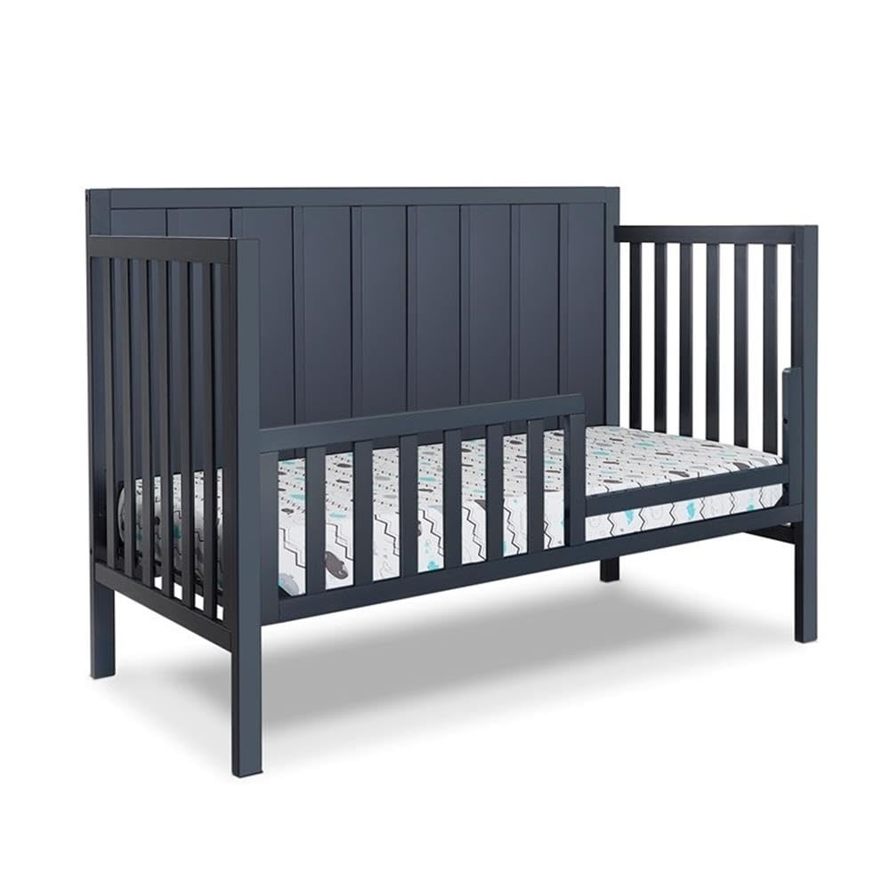 Pemberly Row Contemporary 4-in-1 Convertible Crib in Midnight