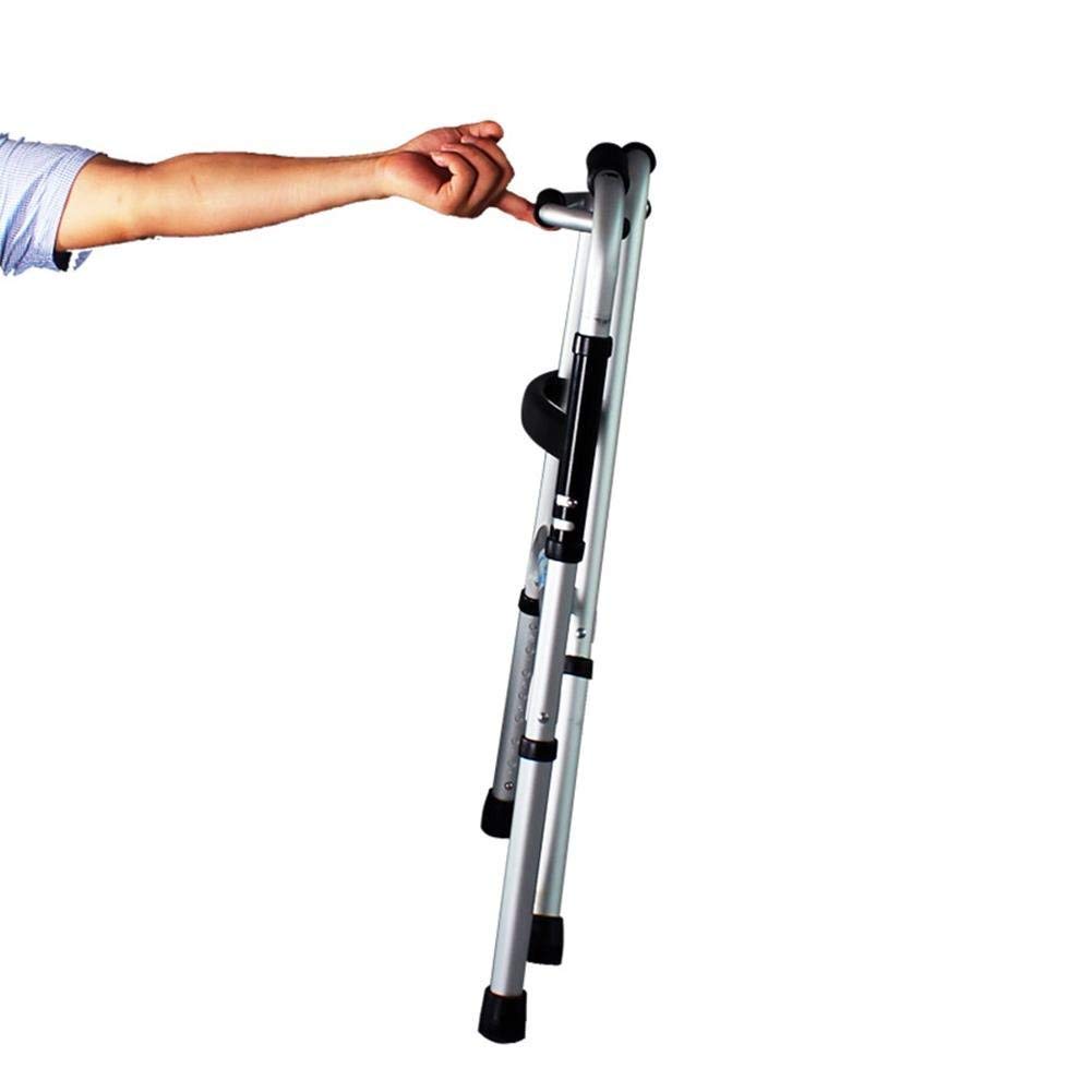 Andador Plegable Ligero de Aluminio sin Ruedas, Altura Ajustable, ayudas para la Movilidad, Andador con Ruedas
