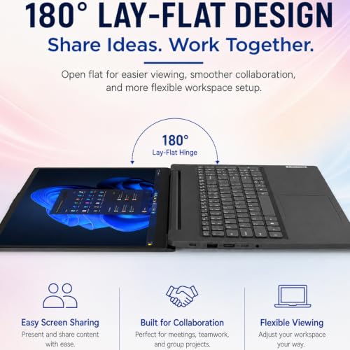 Image of Lenovo V15 Ultra Slim Business & Student Laptop, 15.6 inch FHD IPS Display, Powerful Intel Quad-Core Processor, 8GB DDR5 RAM, 512GB PCIe SSD, Wi-Fi 6, Ethernet(RJ45), HDMI, Windows 11 Pro, Copilot AI PC