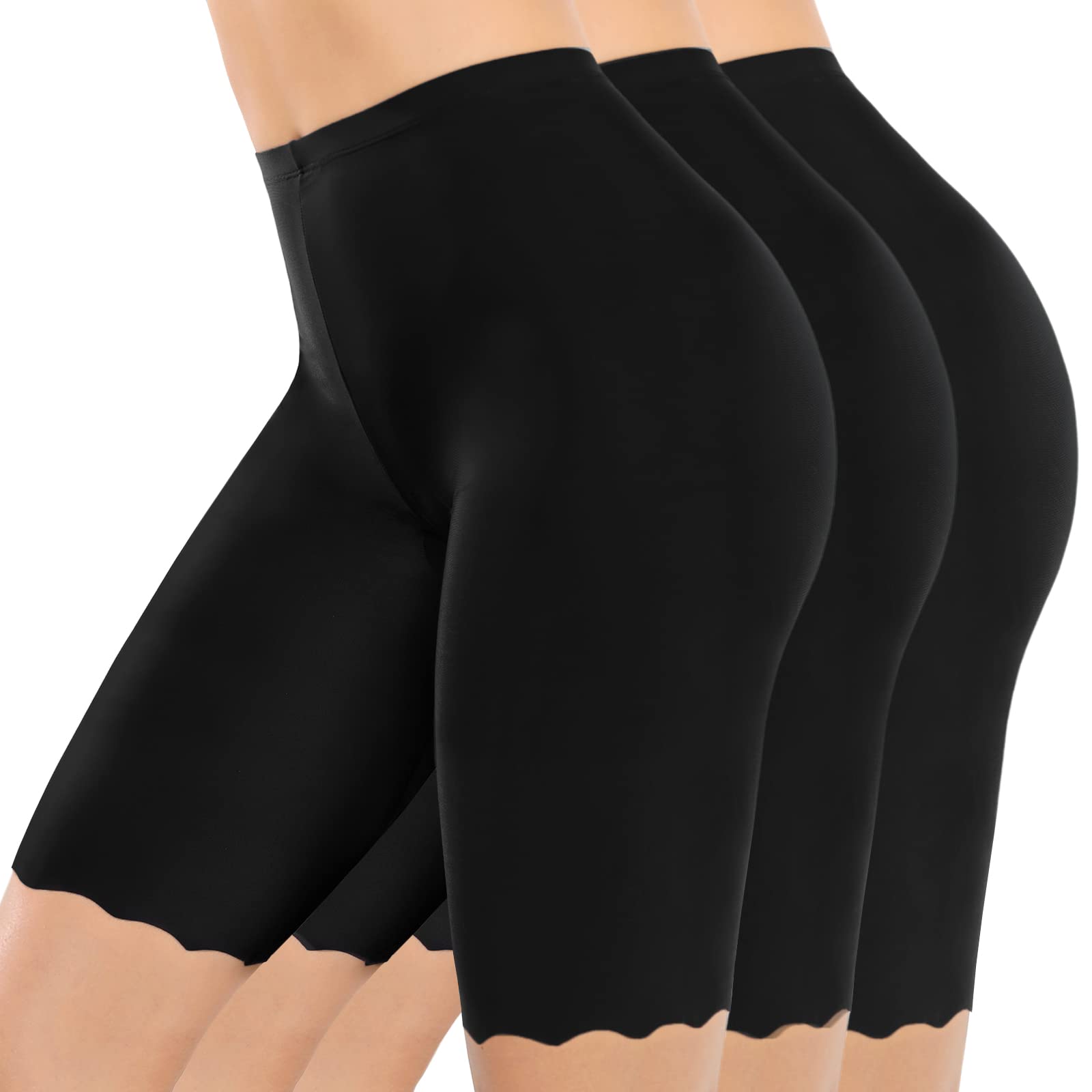 UMIPUBO Bragas Mujer Leggings Cortos Boxer Pantalones Cortas de Seguridad antirozaduras Bragas Pack de 3 Invisibles de Cintura Alta Shorts Pantalones