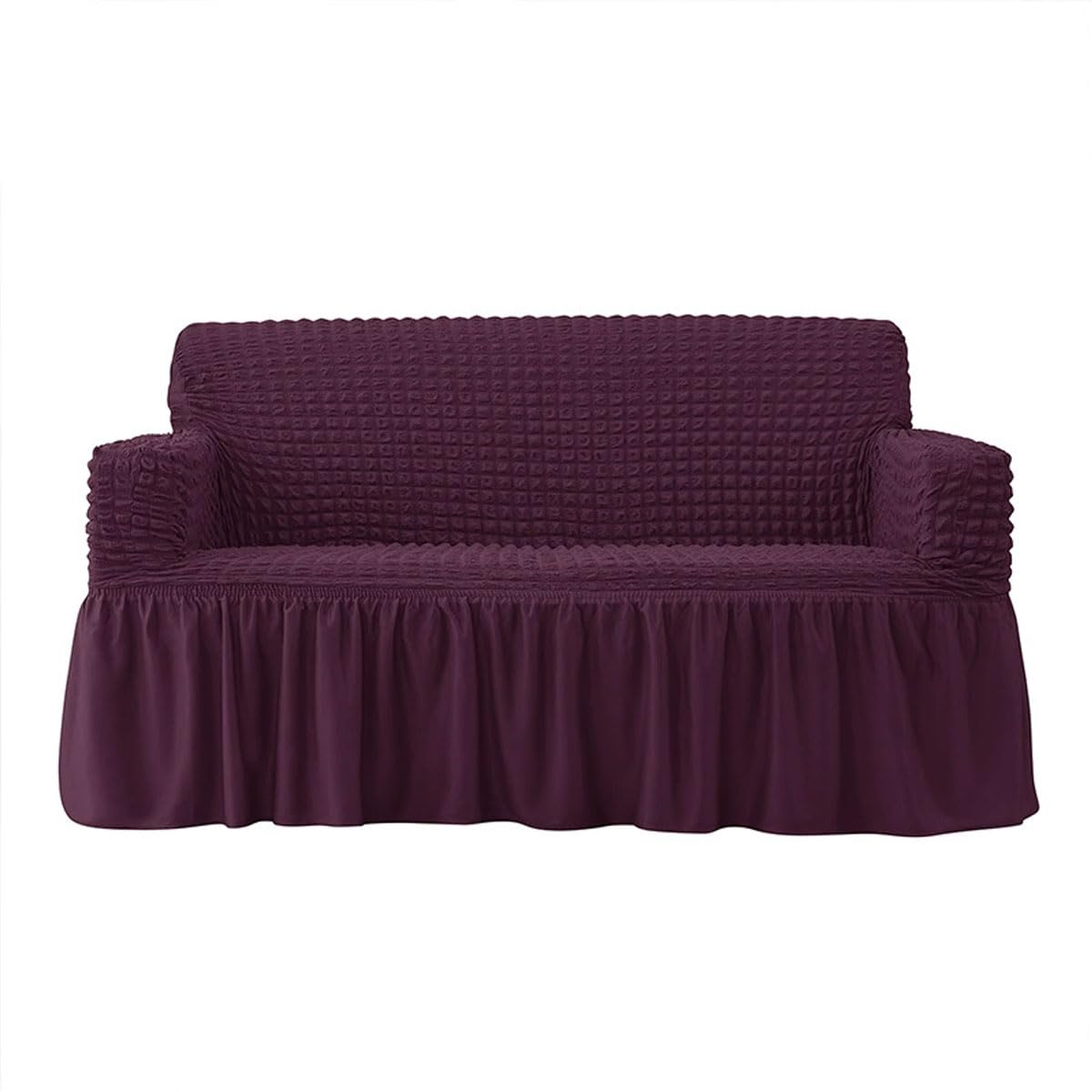 Snqzo M Sofa Covers With Skirt High Stretch Sofa Slipcover 1/2/3/4 Seater Super Soft Couch Covers Non-Slip Sofa Slipcover Spandex Couch Cover Washable Sofa Cover For C(Size:1 Seater(85-135Cm),Color:m)