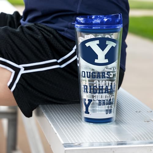 Image of Rico Industries NCAA College Double Wall Mayhem 16oz Or 20oz Tritan Tumbler W Lid
