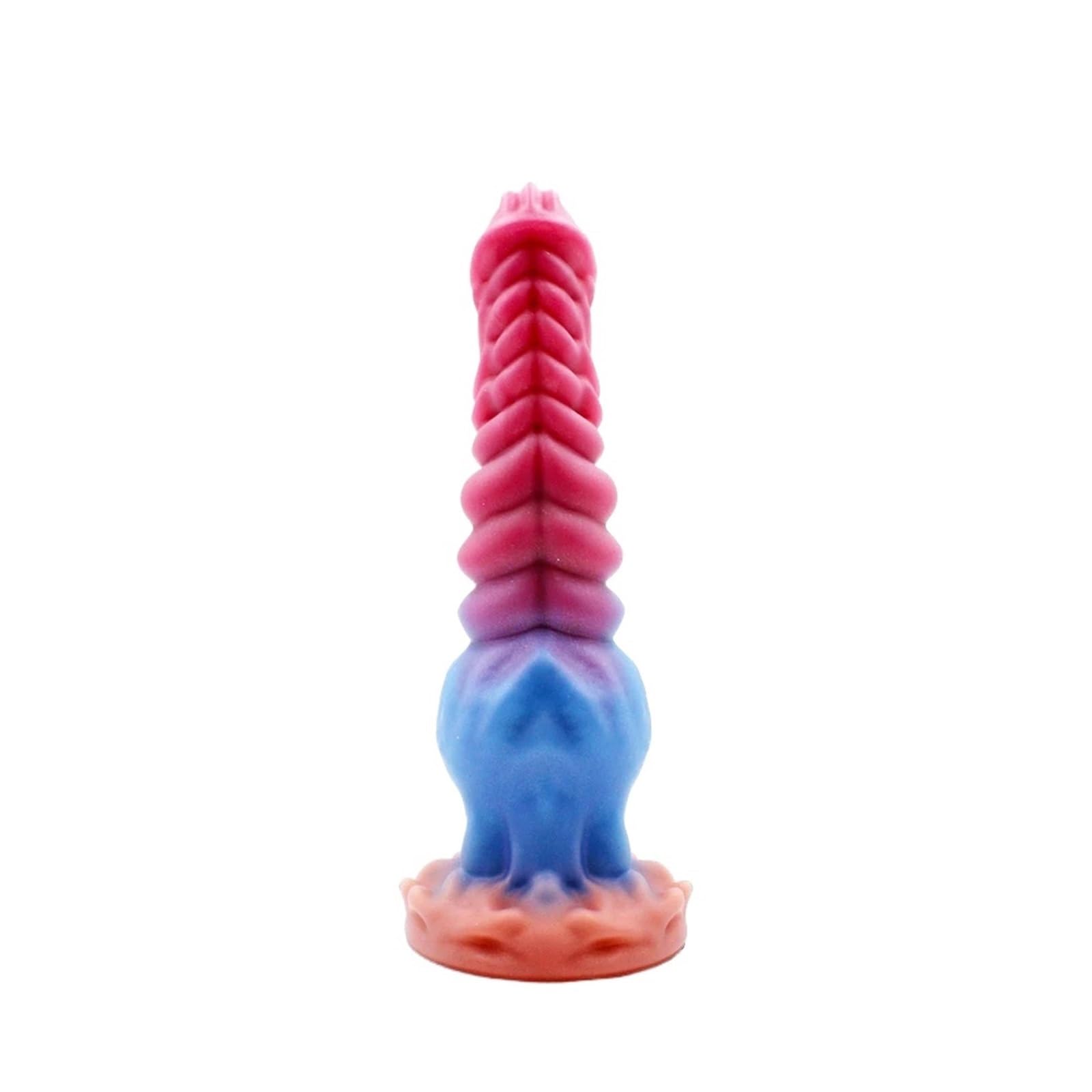 Masajeador con forma de tentáculo, silicona, ventosa, punta cónica
