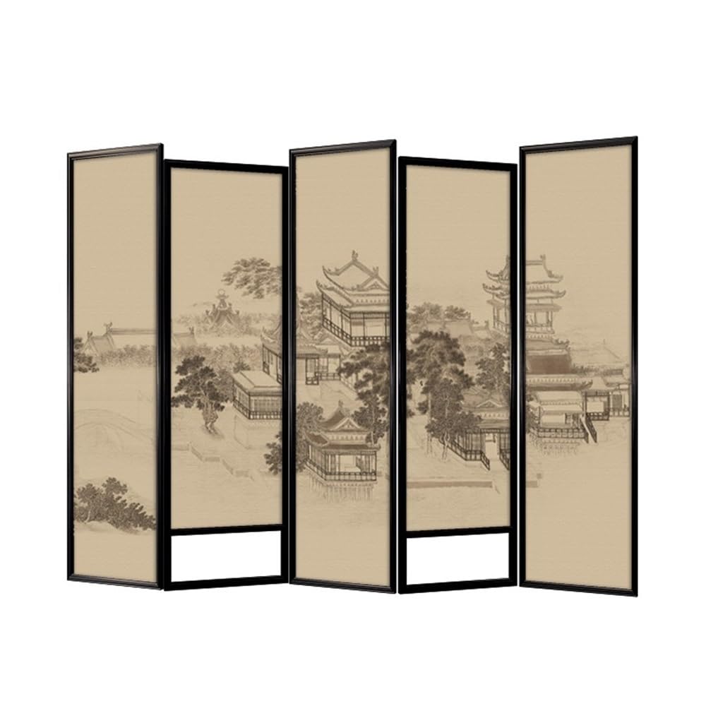 Privacy Screen Floor-standing Screen Partition Living Room Porch Folding Fence Folding Screen Chinese Retro Bedroom Partition Room Divider