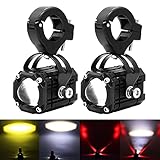 BATLAM 2Pcs Motorcycle LED Spotlight Auxiliary Lamp Fog Light for BMW R1200GS ADV F800GS for Yamaha MT07 MT09 for CRF1000L Africa Twin