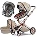 Hot Mom 3in1 Passeggino combinato set completo con telaio in alluminio,seat and Bassinet Combo,zanzariera,2022style