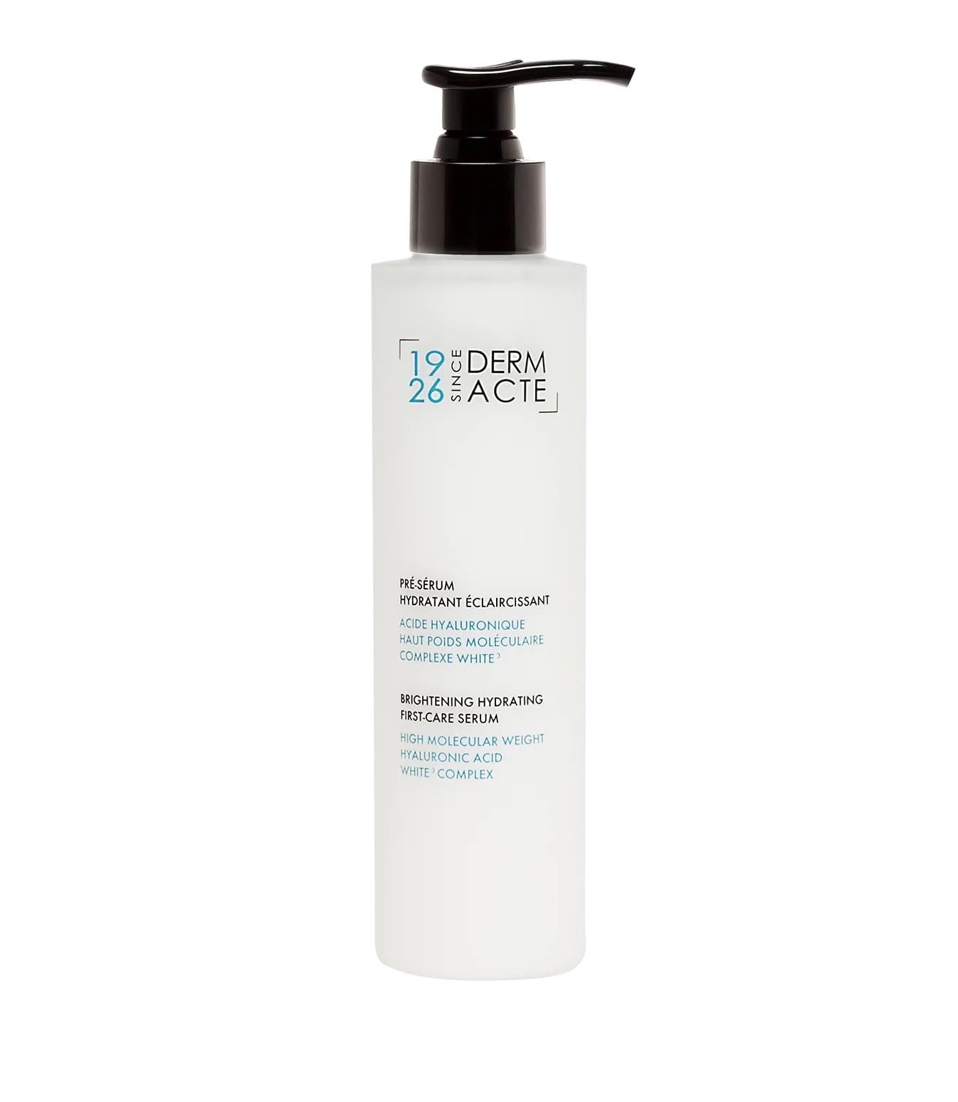 Académie Scientifique de Beauté - DERM ACTE - Pré Sérum Hydratant Éclaircissant 200 Millilitres Sérum Visage Acide Hyaluronique Anti Taches Pigmentaires Hydratation Intense Teint Uniforme Éclatant