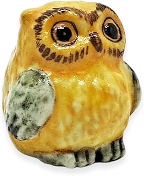 Amazon.com: WitnyStore Very Tiny ⅝ Inch Yellow Owl Straight Face