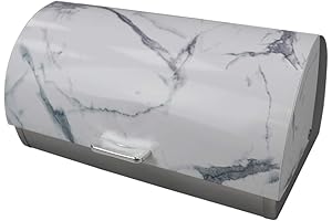 Marble-Print Bread Box for Striking Countertop Display