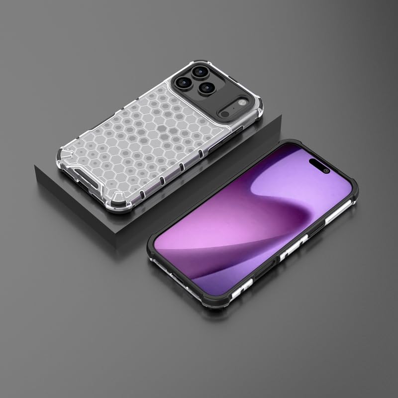 Image of Plastic Bumper Back Case Cover for iPhone 17 Pro Max (Transparent)