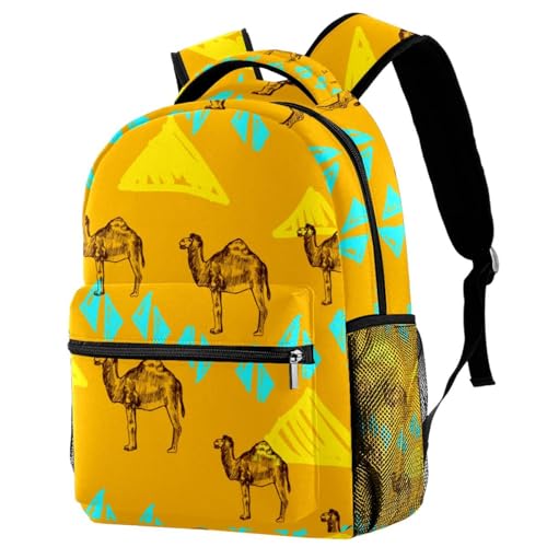 Sac de voyage décontracté et scolaire à motif chameau égyptien multicolore