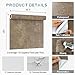 VEELIKE Metallic Wallpaper Stick and Peel Textured Grunge Industrial Wallpaper for Walls Bedroom Living Room 15.7''x118'' Removable Adhesive Renter Friendly Brown Concrete Vinyl Wallpaper for Bathroom