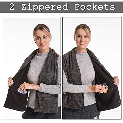 Genovega Travel Pocket Women Infinity Scarf Zipper Hidden Button Warm Gift Mom Wife3