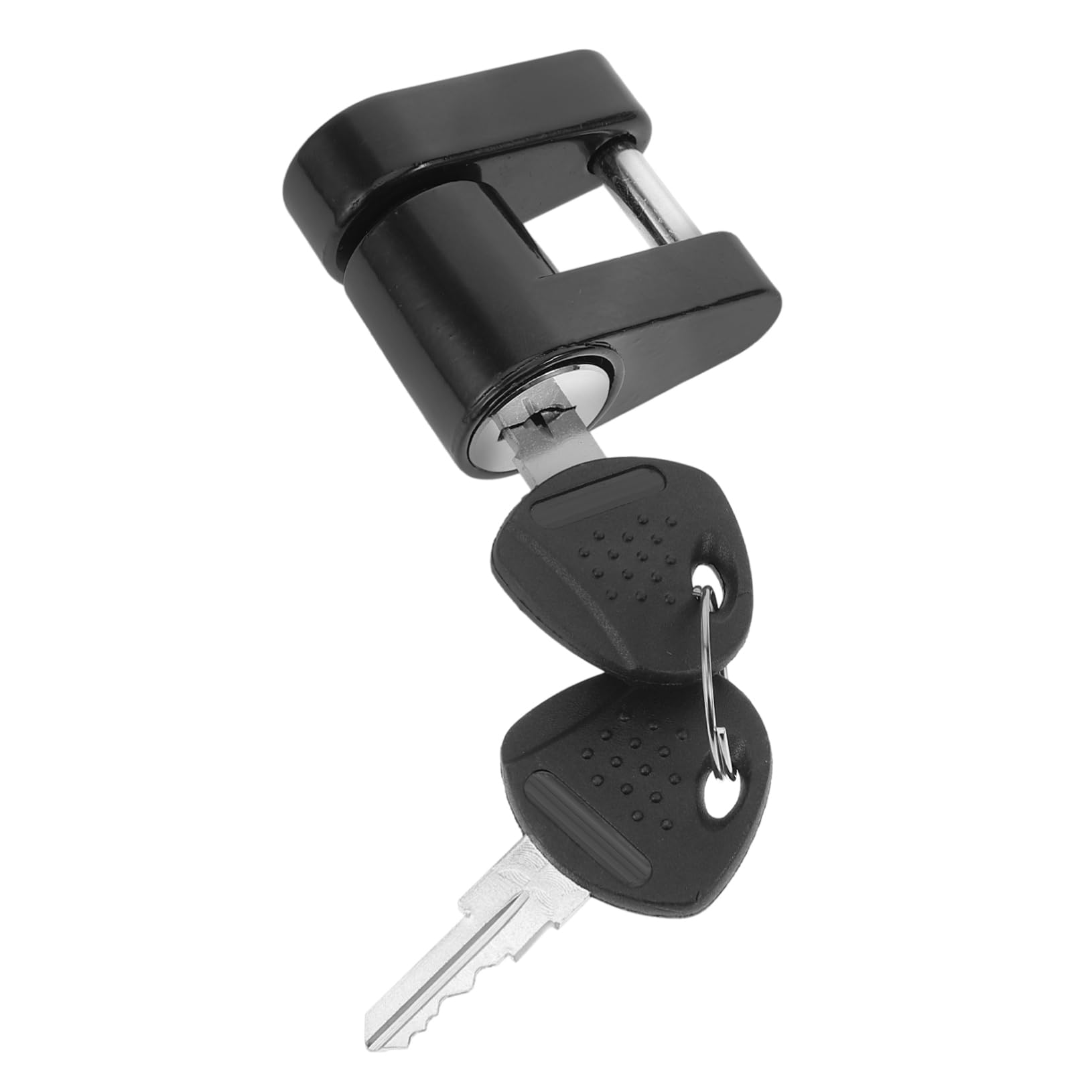 Zerodeko 5 Pezzi Blocco del rimorchio intoppo Blocco del Gancio di Traino Blocco del Perno del Gancio di Traino Perno di bloccaggio del rimorchio Lucchetto in Metallo Ferro da Stiro Nero