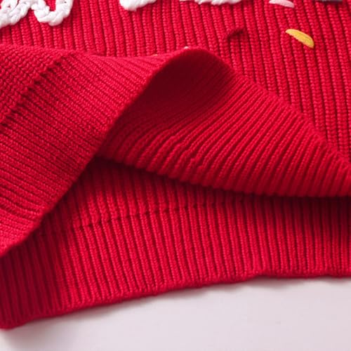 IWIHMIV Girls Sweaters Crewneck Long Sleeve Comfortable Lightweight Pullover Fall Knit Embroidered Sweater4