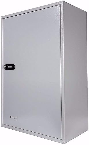 BARSKA Caja ajustable de 300 llaves con cerradura de combinación, color gris