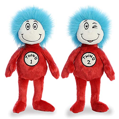 Aurora Plush Bundle of 2, 12' Thing 1 & Thing 2, Multicolor