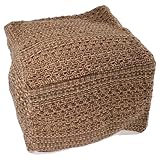 STOBAZA Footstool Cotton Yoga Sitting Cushion Farmhouse Pouf Cozy Japanese Cushion Hyacinth Square Pouf Footrest