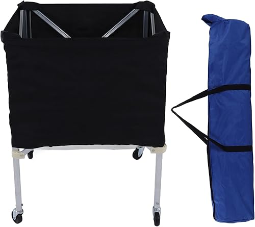 Miniatura 8 de Carrito de almacenamiento plegable de bolas, organizador deportivo con ruedas para baloncesto, fútbol y voleibol con capacidad de 8 bolas