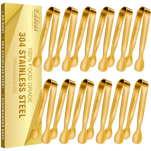EDDEAS 12 PCS Small Serving Tongs, 4.3