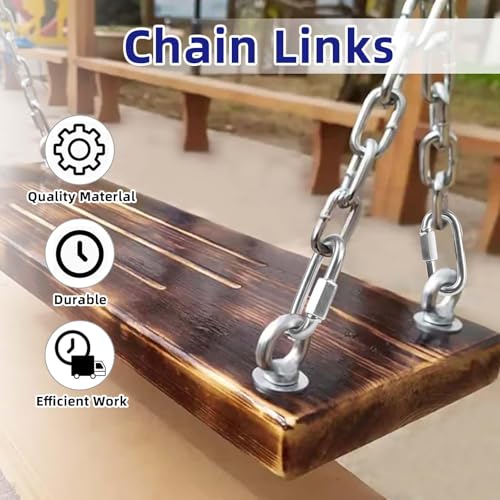 Image of 10 PCS 1.6 Inch Quick Link, Heavy Duty Chain Link, 304 Stainless Steel Screw Chain Connector, 1 /8 inch D Shape Links Locking Carabiner, Chain Hook, 551 Lbs Capacity