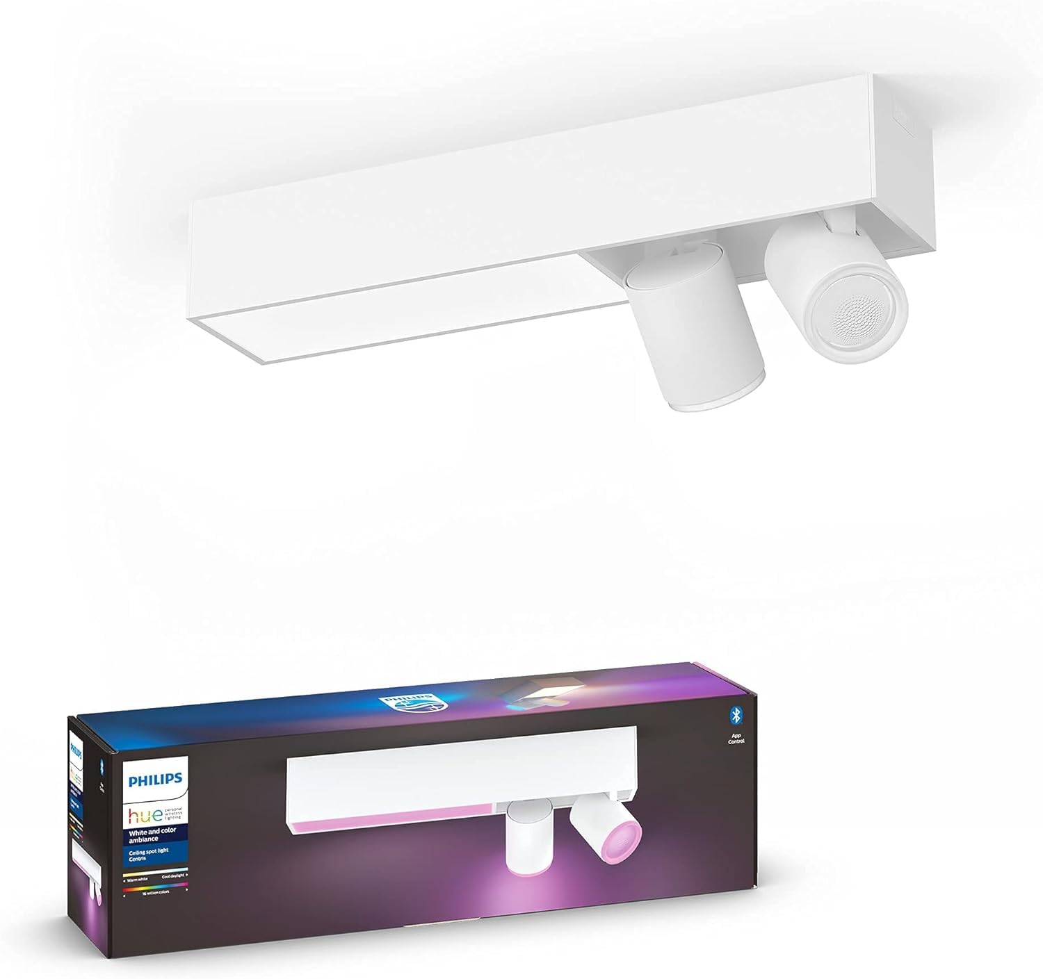 Philips Hue White And Colour Ambiance Centris 2-Spot Ceiling Light from B&Q