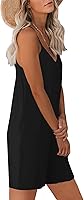 Vista 3 de Womens Summer Casual Sleeveless Strap Loose Adjustable Jumpsuits Stretchy Shorts Romper with Pockets