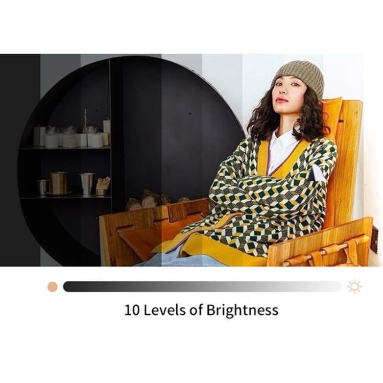 ELECTROPRIME JSK-B1 LED Fill Light mounted on a laptop, showing brightness levels