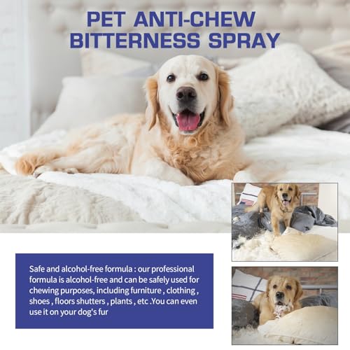 MagiSel No Chew Spray für Hunde, Fernhaltespray Hunde Bitter Apple Spray für Hund/e, Hundeabwehrspray, Anti Kau Spray Hund, Hält Hunde Wirksam vom Kauen ab Möbel, Kleidung und Schuhe(50 ML)