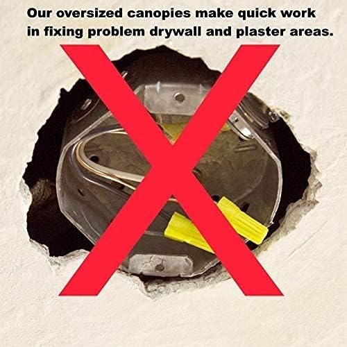 Industrial Rewind Ceiling Canopy Kit, Deep Multi Port/Three Hole Canopy (Plus Center mounting Hole) for Pendant Lighting or Chandelier Light (3 Hole Black)