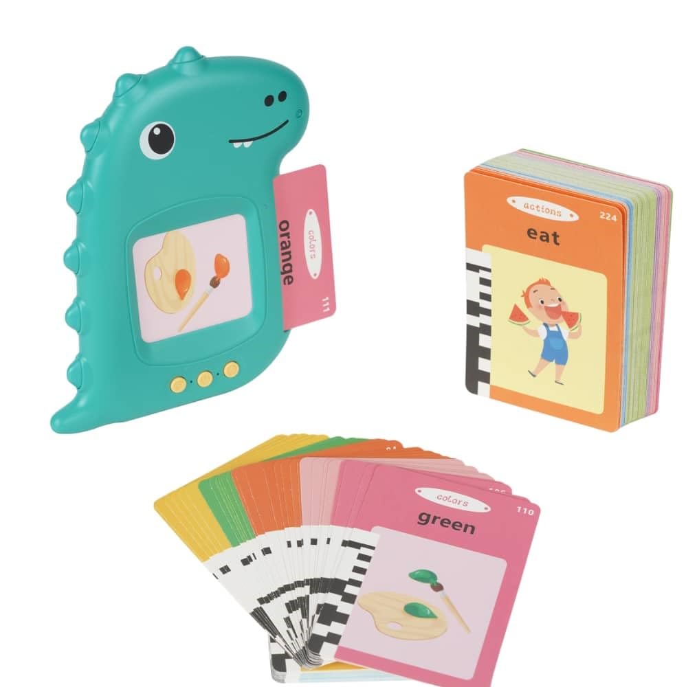 Interactive Educational Flash Card Reader for Kids - Bilingual Early Learning Toy for Toddlers & Preschoolers, Language Development, Reading & Math Flash Cards, Fun Learning Tool - Image 9