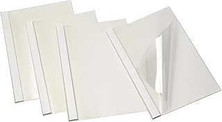 RAYSON Fundas de encuadernación térmicas, capacidad de encuadernación de 15 hojas, 2 mm, A4, 125 micras, color blanco, paquete de 25