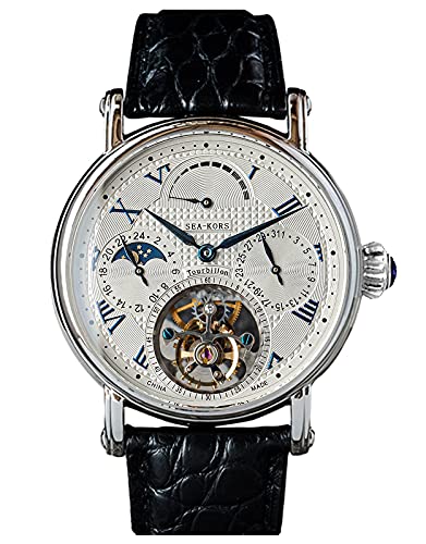 SE8007SW Seakors Tourbillon Seagull ST8007 Uhrwerk Saphirglas Herren Mechanische Uhr 1963