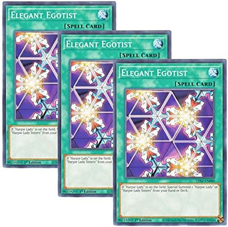 3枚セット 遊戯王 お買得 英語版 Lds2 En080 Elegant ノーマル Edition Egotist 1st 万華鏡 華麗なる分身