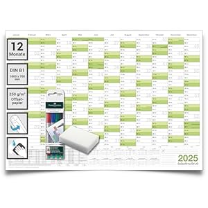 Kalenderoutlet B1 2025 Wandkalender Abwischbar