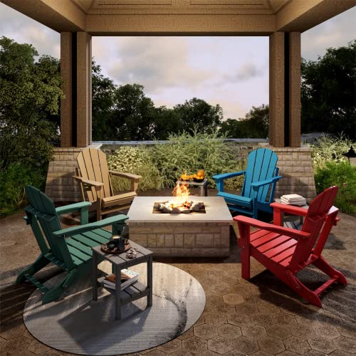 Muchenghy Folding Adirondack Chairs, Patio Chairs, Lawn Chairs, Outdoor Chairs, Adirondack Chair Plastic, Fire Pit Chairs, Weather Resistant With Cup Holder For Deck, Backyard, Garden(Gray) #TOP5