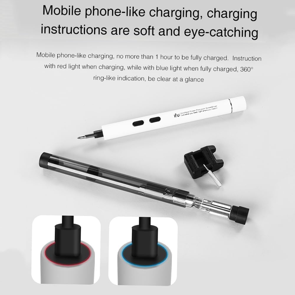 Irfora Electric Power Screwdriver Portable Reable Lithium Precision Screw Driver USB Charging for Lap PC Cellphone Small Devices s