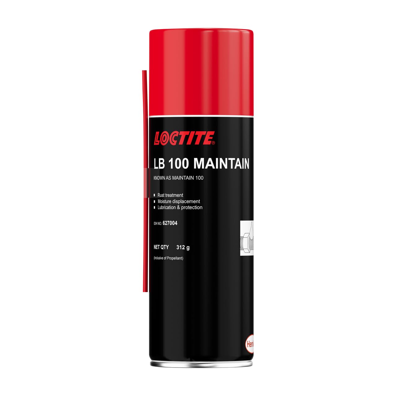 LOCTITE LB 100 Maintain | 312 g | Maintain Multipurpose Lubricant Spray | Long-Lasting Wear & Friction Protection | Automotive, Industrial & Household Use