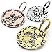 WYPAS Customized Pet Portraits of Dog Tags Cat Tags.Personalized Dog Tags,Cat Tags Personalized Small,Stainless Steel Double-Sided Deep Engraving,a Variety of Wreath Borders to Choose from.(Gold)