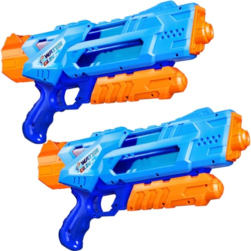 Quanquer Super wasserpistole für Erwachsene Kinder - 2 Pack Super Water Blaster Soaker Squirt Guns 1200 CCM mit ausgezei...