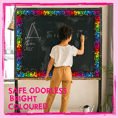 Image of 60 Feet Bulletin Board Borders, Self Adhesive Scalloped Confetti Rolled Border Trim Decoration with Strong & Permanent Adhesive for School, Classroom Offices Wall, Desks, Windows, Doors